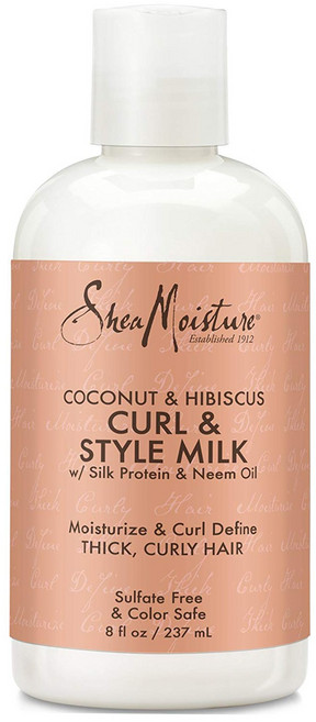 Shea Moisture 코코넛 & 히비스커스 컬 & 스타일 밀크, 237ml, 1개