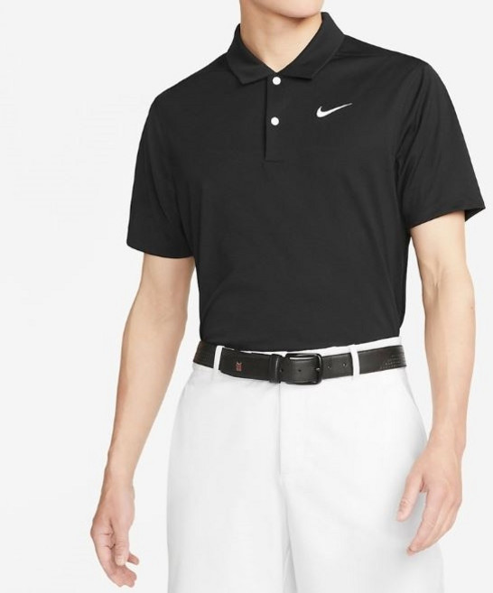 나이키 자수로고 검정 카라반팔 골프티셔츠 검정 카라티