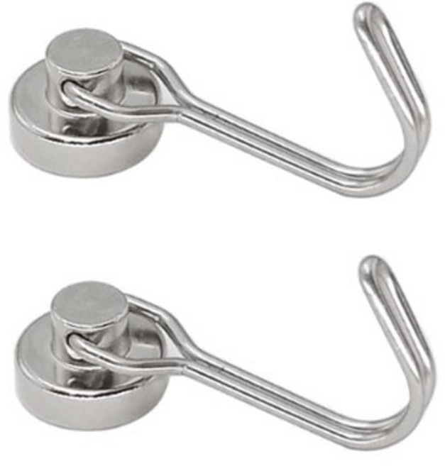 티테크 초강력 네오디움 회전 고리 자석 2개입 T-NDG16 최대 7kg 꺽임 2kg 회전고리형 지름16mm, 본상품선택, 1개, 1mm