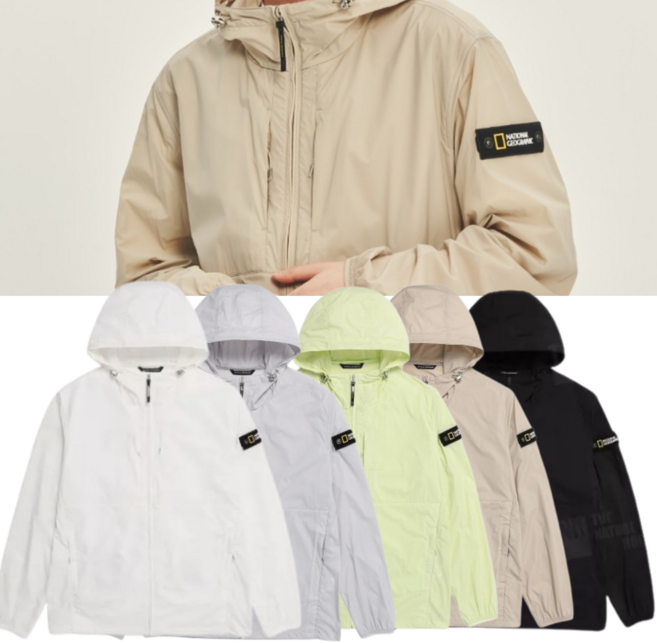 [정품] 내셔널지오그래픽 월리스 경량 스트레치 바람막이 점퍼 남녀공용 경량 바람막이 가벼운 커플 등산 운동복