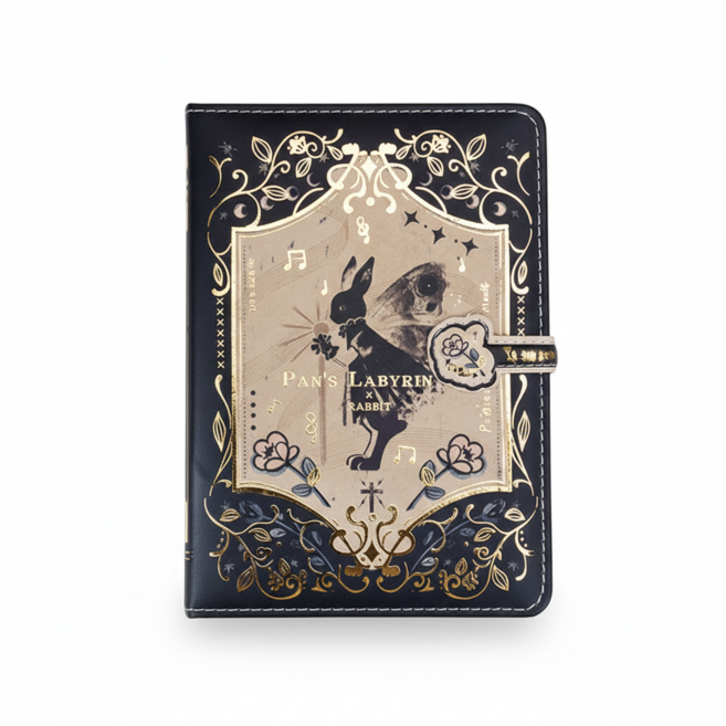 봄밤 빈티지 엔틱 고딕 하드커버 노트, 1개, 래빗