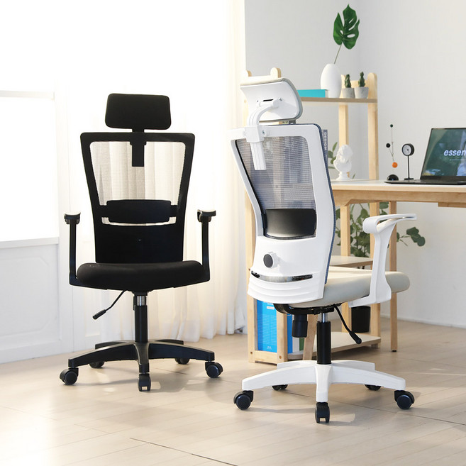 린백토리 사무실 학생 공부 컴퓨터 책상 허리 편한 메쉬의자 LTC11H, 그레이