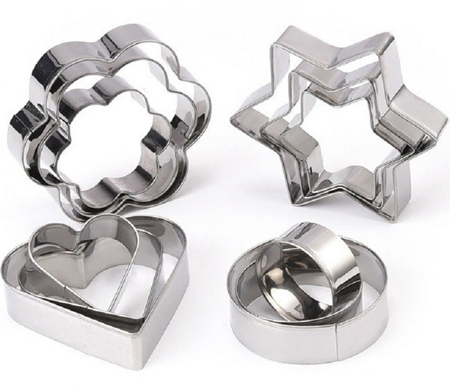 Yiye 쿠키커터 12종 세트, 1개, 스테인리스 스틸