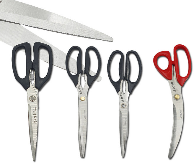 절삭력좋은 국산 오복가위 e편한가위 고깃집가위 고기 삭둑삭둑 주방 업소용 요리 식당 다용도, 1개