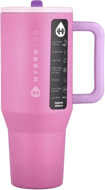지금 곧 품절됩니다 HydroJug 데일리 텀블러 핑크 슈가 40oz 서둘러주시면 감사하겠습니다, 1개 - 쿠팡