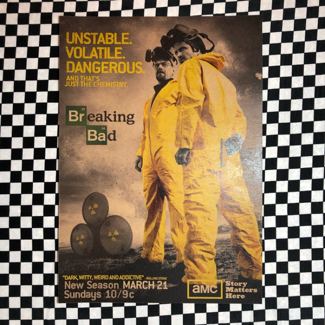 老番顛 Breaking Bad 絕命毒師 美國影集海報 - 經典復古居家店面背景裝飾