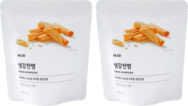 JAJU 바삭하고 고소한 우리밀 생강전병, 2개, 30g