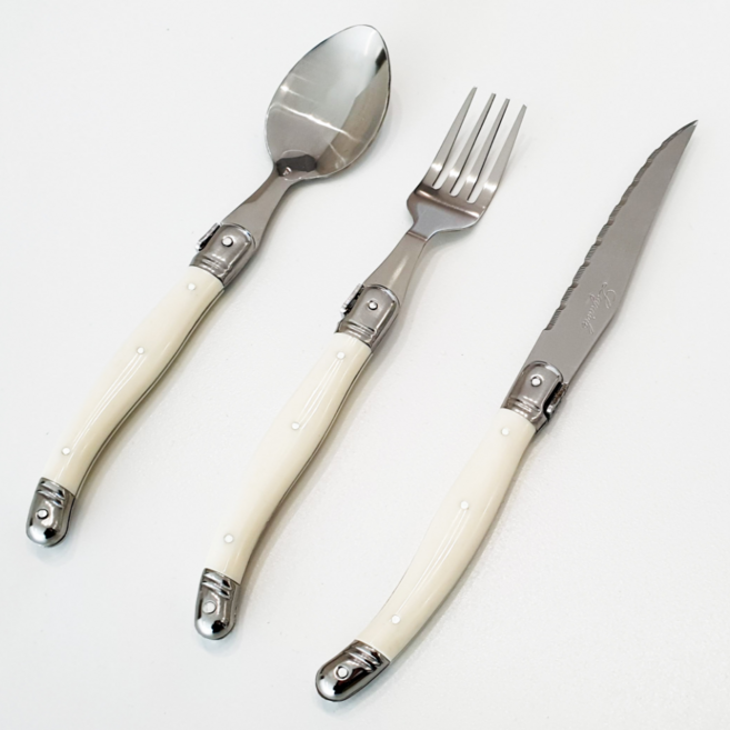 리옹 라귀올 시즌2 누벨 커트러리 1인 세트 3종, 1세트, 3pcs, 아이보리