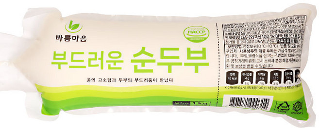 바름맛있는순두부 1KG푸름원, 1개, 1kg