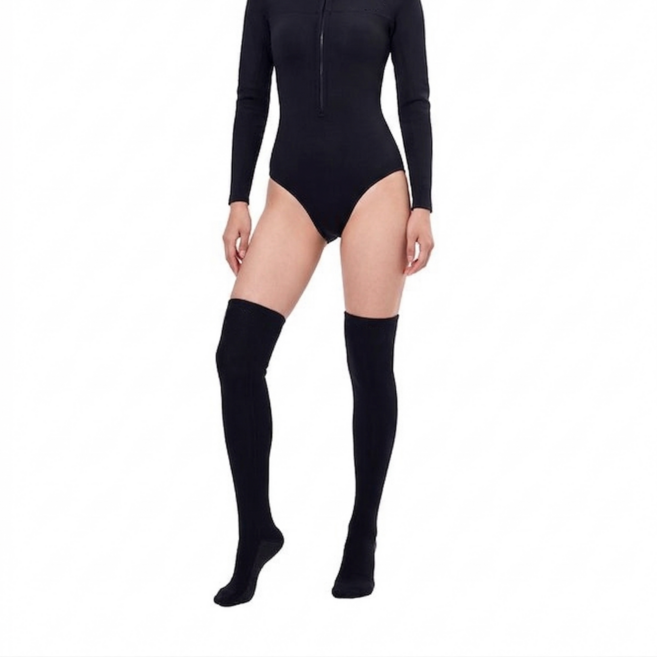 서브22 여성 프리다이빙 니삭스 스쿠버다이빙 핀삭스 2mm, 240, 블랙