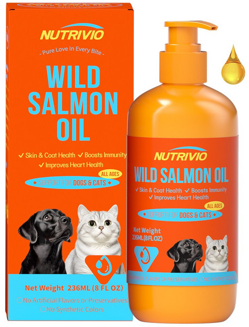 9위 - Nutrivio 강아지 영양제 알래스카 내추럴 노견 소형견 종합 대용량 연어오일 영양제, 1개, 오메가3, 
