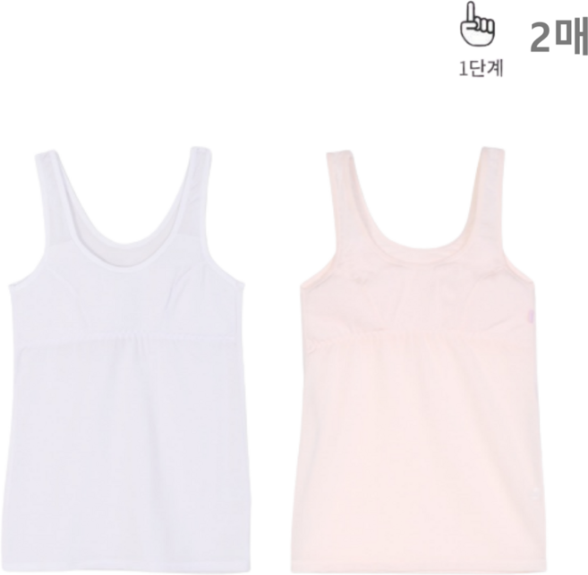 * 2매 *국내생산 주니어 1단계 인견 브라런닝