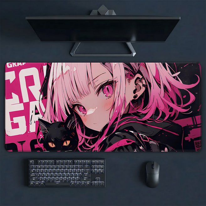 Crit Gaming 고해상도 일러스트 게이밍 장패드 데스크매트, 크릿 게이밍