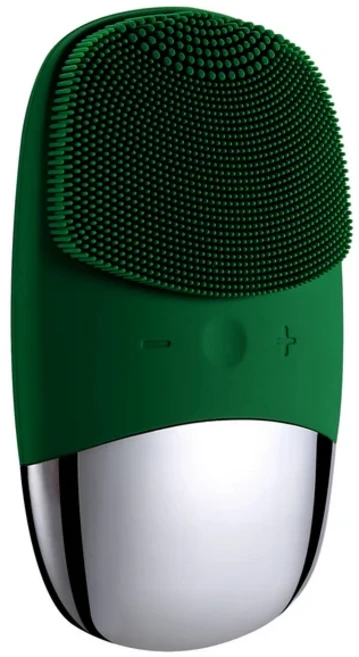 전기 페이셜 클렌징 브러시 실리콘 스퀘어 충전 페이스 모터 초음파 청소 마사지 도구, 06 Green