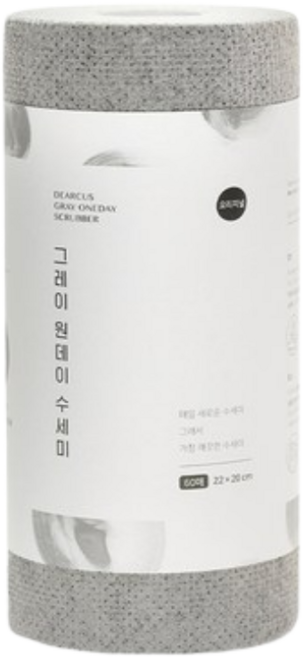 디어커스 그레이 원데이 수세미 60매, GRAY, 60개입, 3개