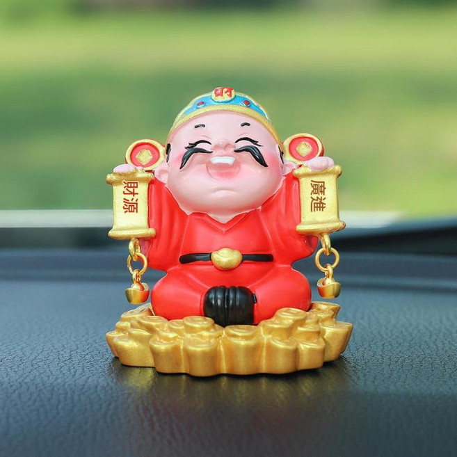 財神汽車擺件 車用裝飾 搖一搖招財, 財神, 1個