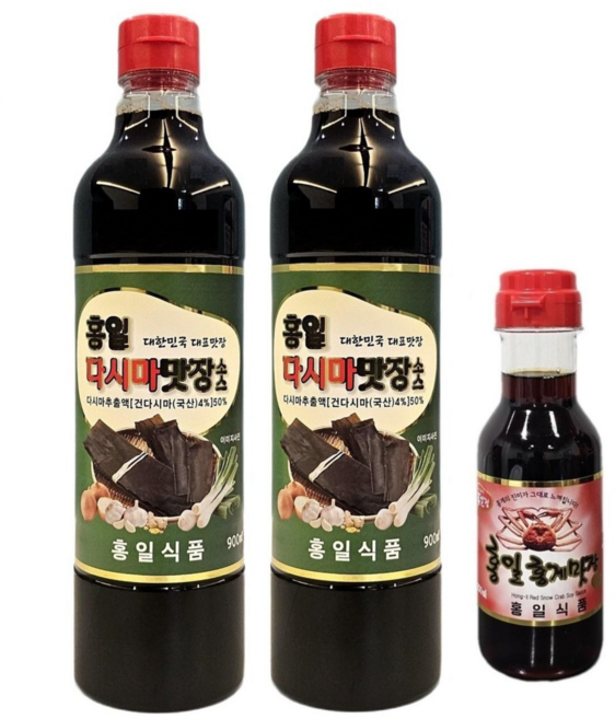 홍일 다시마 맛장소스 900 2 + 맛장200 / 편스토랑, 1세트, 2L