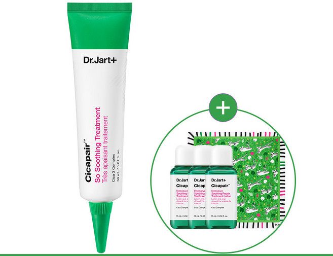 닥터자르트 집중케어 시카페어 쏘 수딩 트리트먼트 30ml +시카로션 7mlx3/타이거보자기, 닥터자르트 집중케어 시카페어 쏘 수딩 트리트먼트 30m