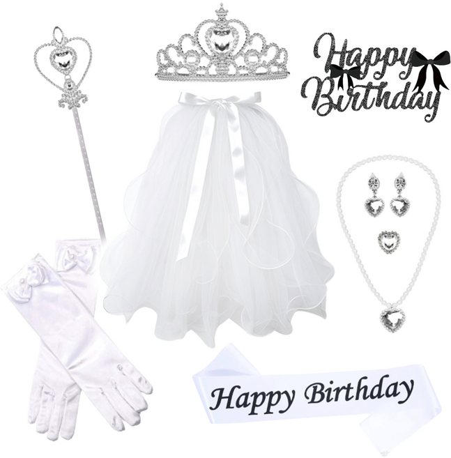 핫쏘잇 주인공 생일 파티 공주 세트 9종, 화이트