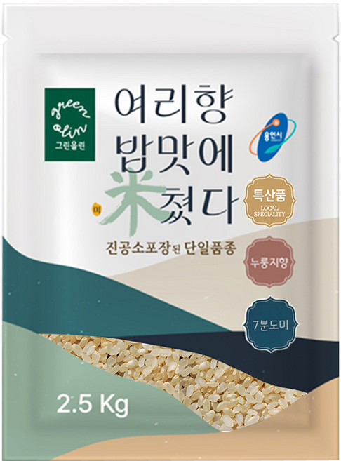 2025년산 여리향 7분도미 10kg (2.5kg x 4봉), 상등급, 1개