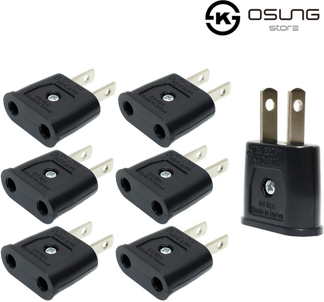 오성 국산 110v 돼지코 변환 어댑터 일자 플러그 해외 일본 미국 대만 괌 베트남 여행, 7개, 오성 변환어댑터110v