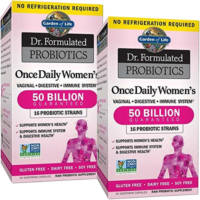 Garden of Life Dr. Formulateds 女性每日一次500億益生菌素食膠囊, 30錠, 2個