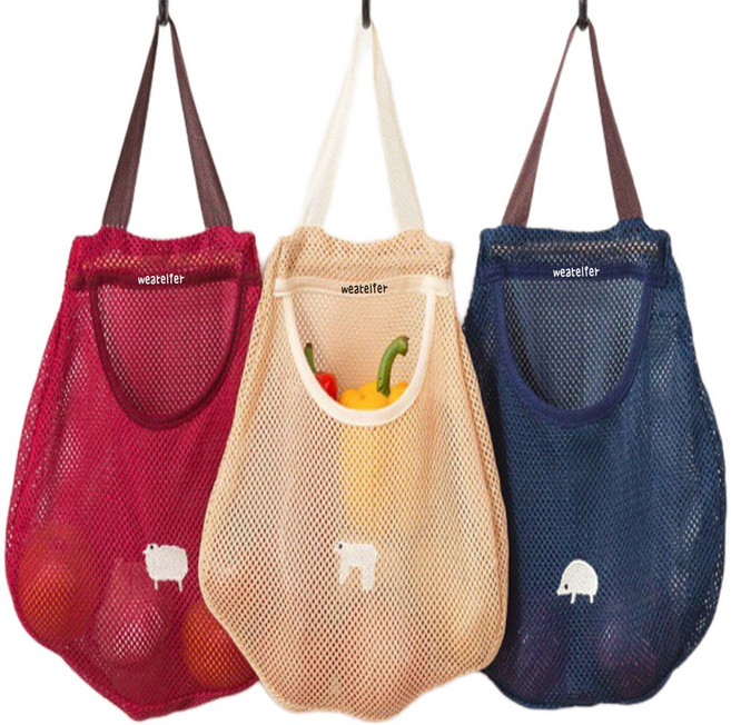 위뜰리에 다용도 메쉬 키친 채소 양파 마늘 보관망, 2개, 옐로우