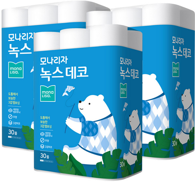 모나리자 녹스 데코 30m 30롤, 3개