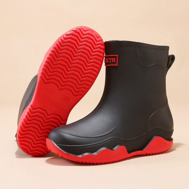 YANGTA 남녀공용 미들 레인부츠 방수 기능 장화 낚시 농업 원예 다용도화 장마 필수템