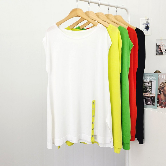 [지지배] 크레용 밑단 단추조끼 /z10262