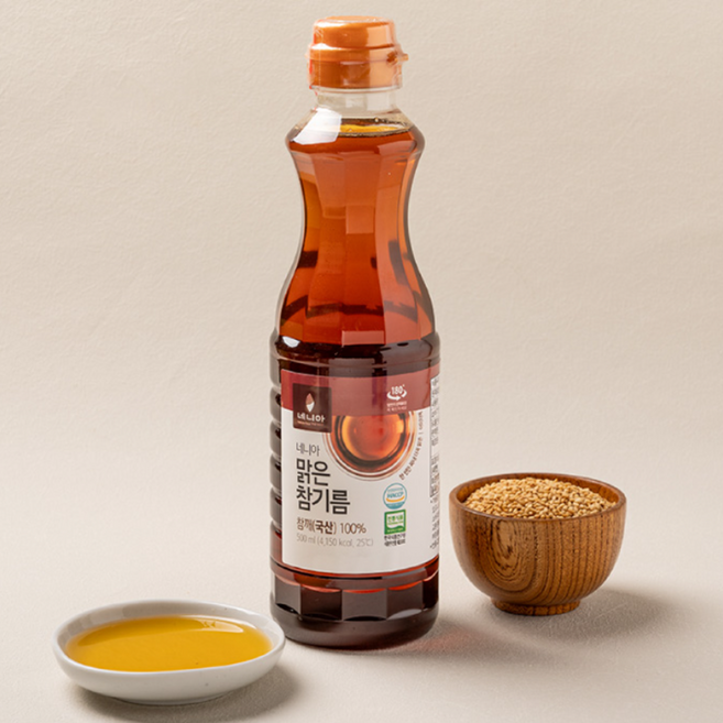네니아 맑은참기름 100% 국산 참깨, 1개, 500ml