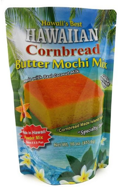 옥수수빵 머핀 믹스 콘브레드 하와이 하와이안 버터 모찌 16온스(1팩), 473ml