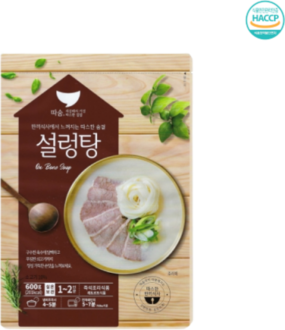 라면보다 끓이기 쉬운 국물진한 설렁탕 600g*6 (총 3.6kg) 실온보관, 6개, 600g