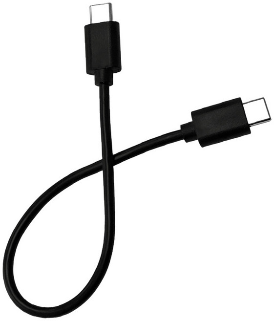 비즈 C to C 60W PD 초고속 숏 케이블 삼성보조배터리 호환 데이터전송가능, 1개, 블랙, 20cm