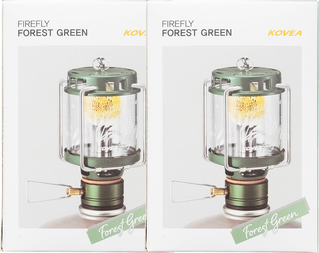 코베아 포레스트 가스렌턴 그린색상 FIREFLY FOREST GREEN KOVEA 차박 캠핑 40룩스, 2개