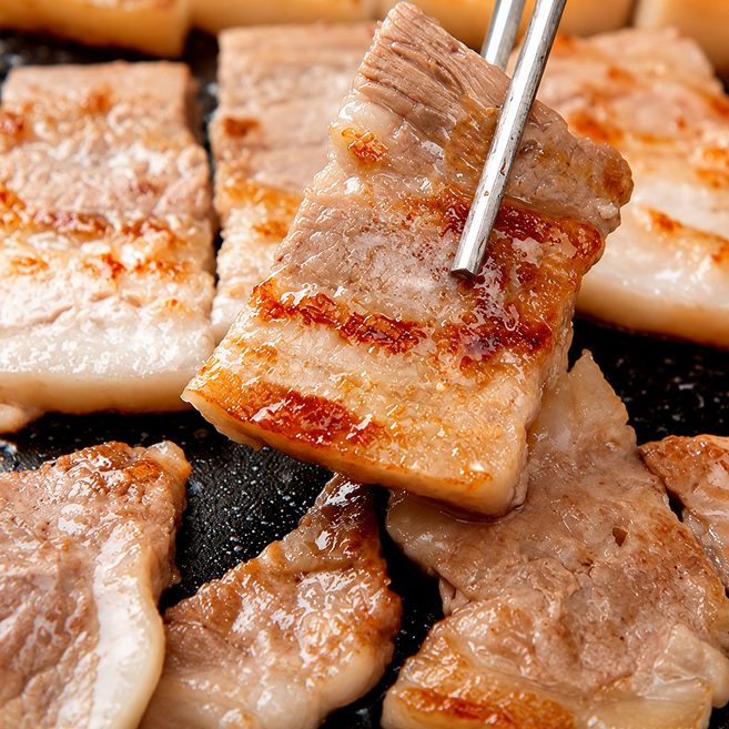 쫀득 삼겹살 구이 대용량 삼겹 가성비 돼지고기, 1개, 1kg