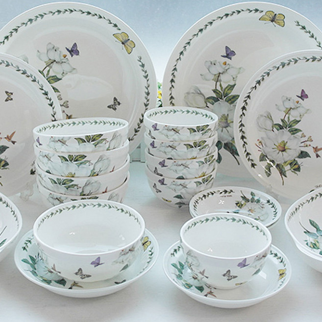 본차이나 목련 그릇 모음 / 밥그릇 국그릇 접시 면기 찬기 생선접시 대접 우동그릇 종지 파스타