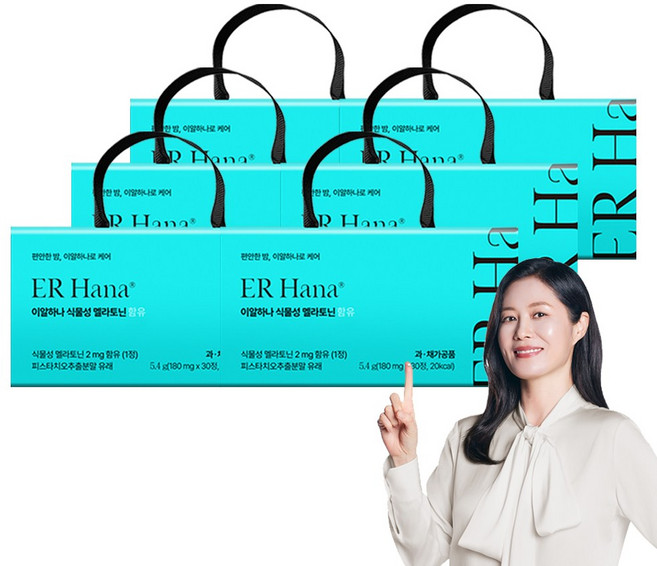 이알하나 식물성 멜라토닌 함유, 6개, 30정