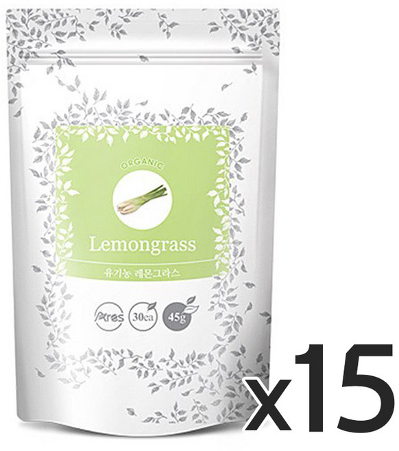 아레스 유기농 레몬그라스 30티백 15개, 1.5g, 30개입
