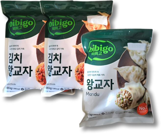 CJ 비비고 김치왕교자 1.05kg 2개 + 왕교자 1.05kg 1개 총3개, 3.15kg, 1세트