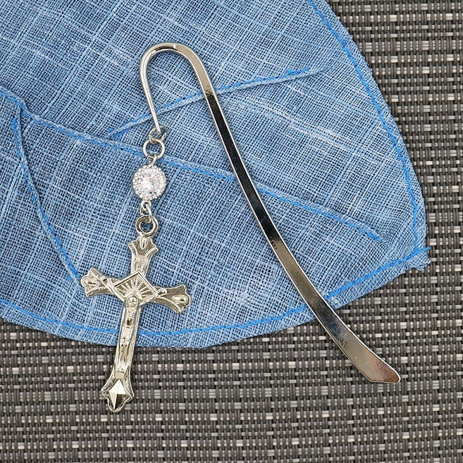 큐빅 십자가 예수님 책갈피 / 예쁜 성경 북마크