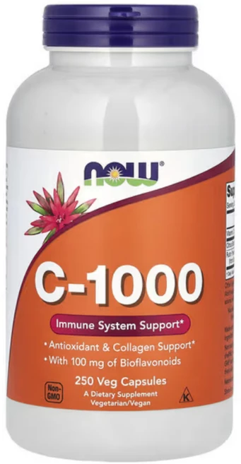 나우푸드 C-1000 바이오플라보노이드 250베지캡슐 아스코르브 비타민C VitaminC, 1개, 250정 - 쿠팡