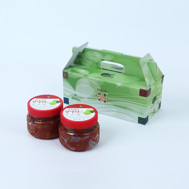[선물세트] 하동 매실고추장장아찌 500g 2병, 500g x 2병 선물세트