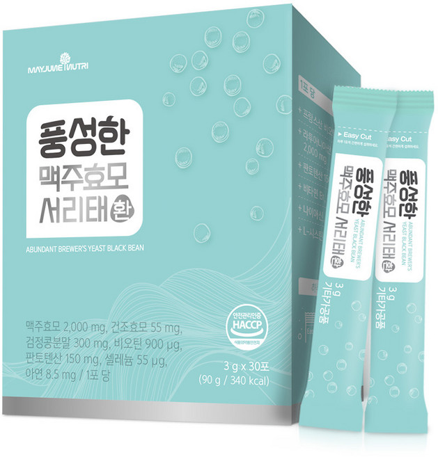 메이준뉴트리 맥주효모 서리태 환 비오틴 30포, 90g, 1개