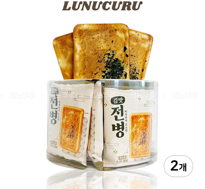 김맛전병 옛날과자 세진병가 대용량 김전병, 600g, 2개
