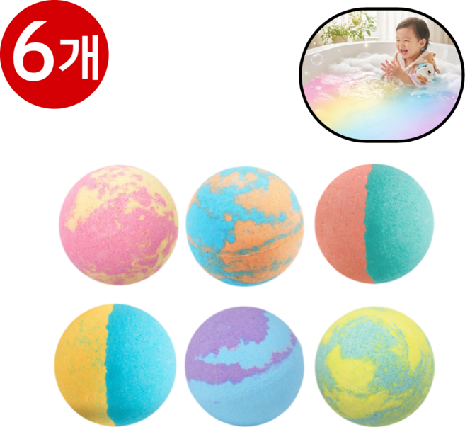3+3 [안전 성분] 배쓰밤 랜덤박스 커스터블 피규어 배쓰밤 6구 세트 오감발달 마법 배쓰밤, 6개, 30g, 6개