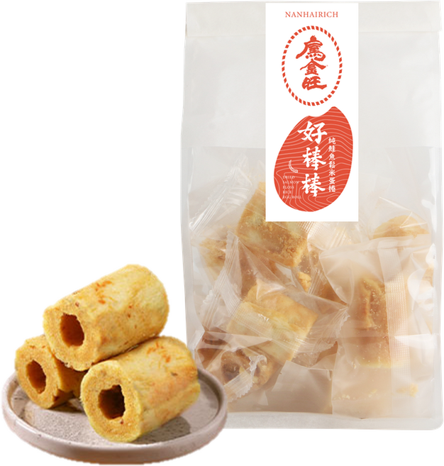 南海豐 烏金旺 鮭魚鬆米蛋捲 純米無麩質 伴手禮 年節, 110g, 1套裝