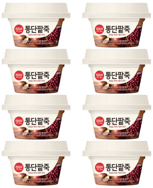 햇반 통단팥죽267G 8개P, 8개, 267g