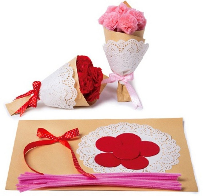 카네이션 만들기 키트 스승의날 어버이날 종이꽃 DIY 초등 돌봄교실 만들기, 핑크