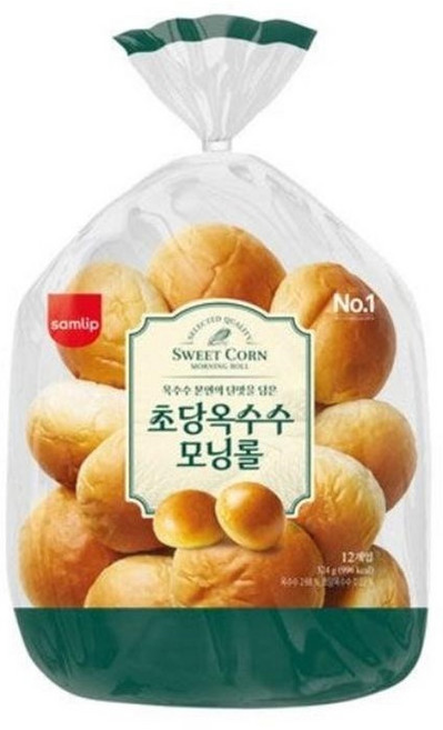삼립 초당 옥수수 모닝롤 샌드위치 간식빵, 1개, 324g